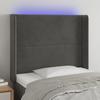 VidaXL LED Headboard Bedroom Furniture Single Bed Accessory Headboard Bed Frame Interior Dark Grey 3123951