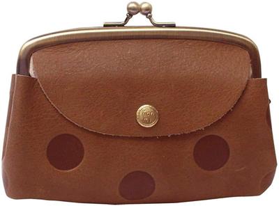 Kanmi Candy Крыша Застежка Кошелек В горошек Натуральный Сделано в Японии Родитель-Ребенок WL17-72, Кошелек, Женский, Кожа, (Пепельно-серый)