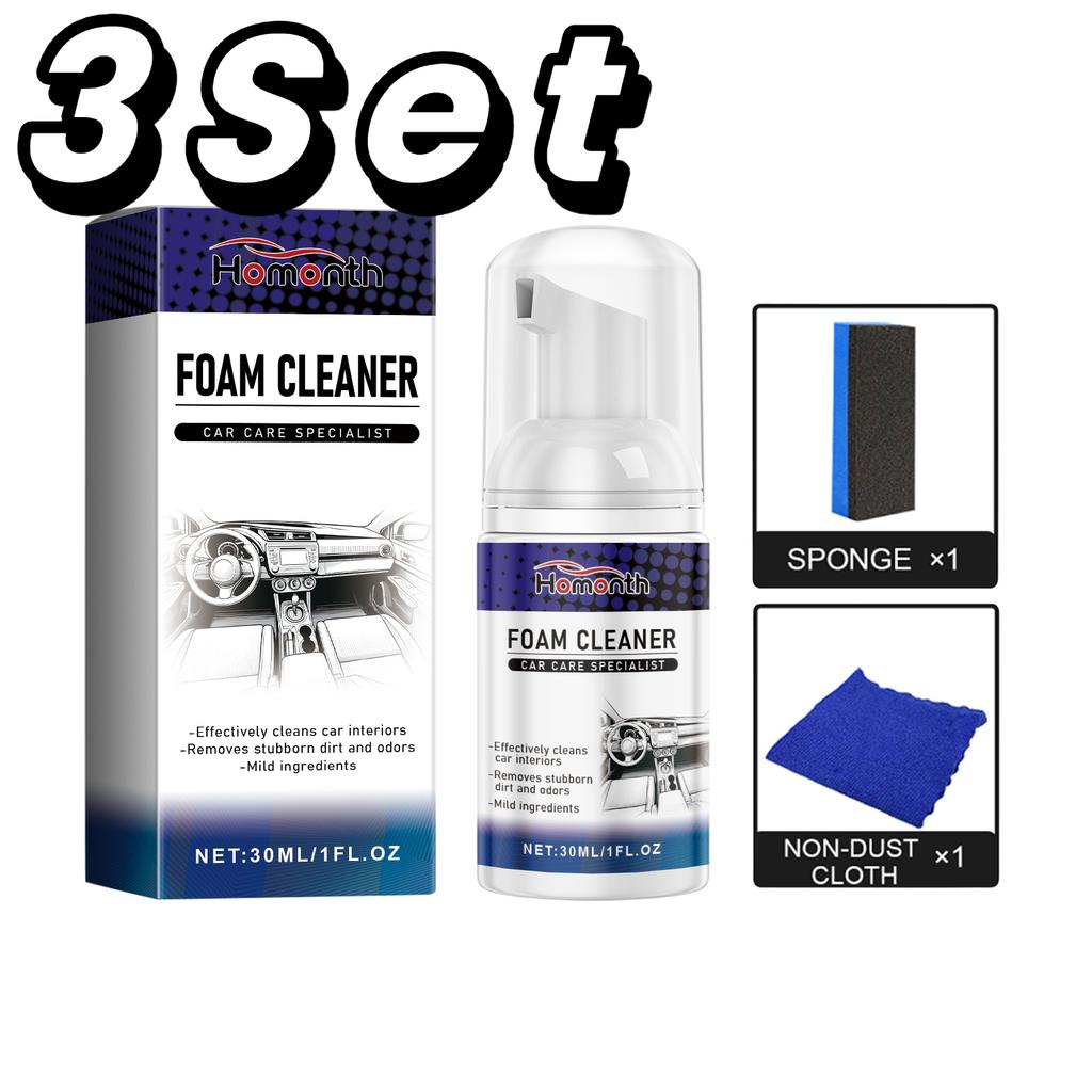Многоцелевой пенный очиститель с губкой-полотенцем для удаления пятен с пластика, резины, салона автомобиля, очиститель кожаного дивана, средство для ухода за автомобилем