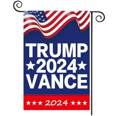 Флаг Trump Vance 2024 Garden Flag Двусторонний Яркий Цвет Флаги Trump Vance (синий)