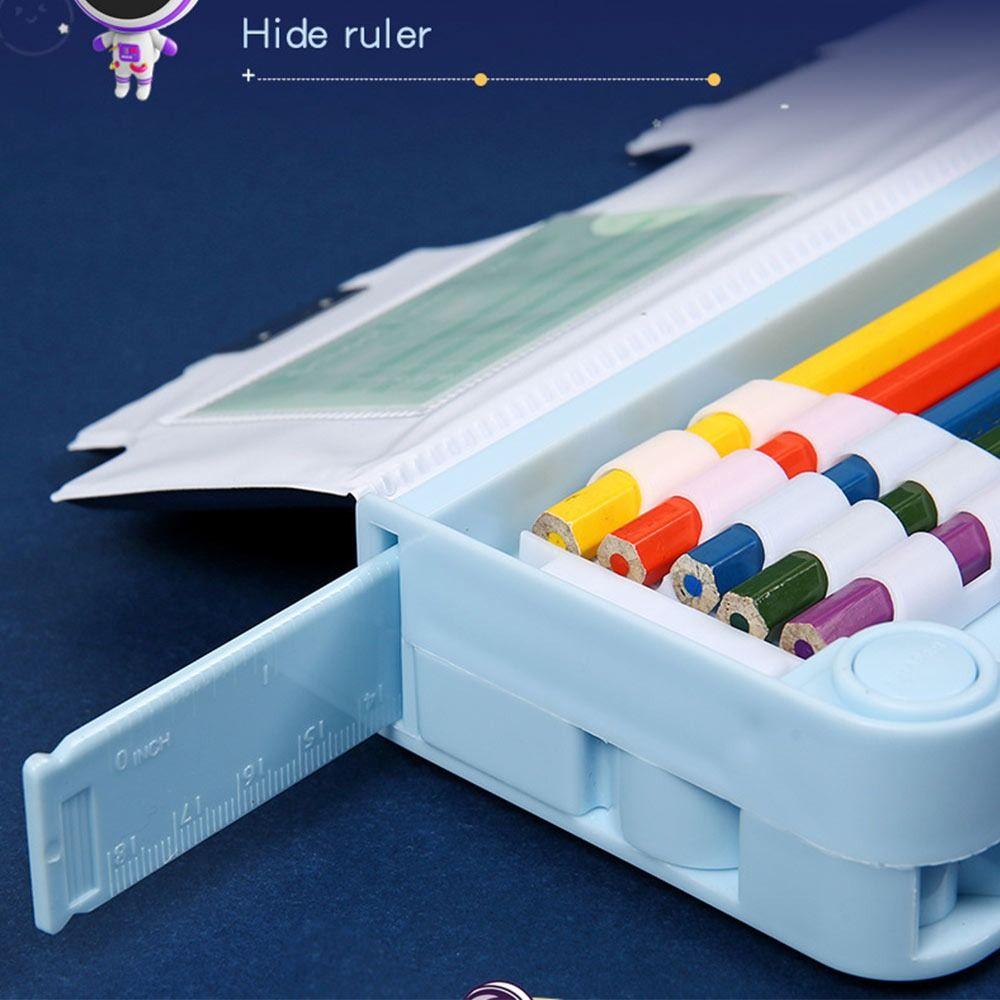 Large Capacity Pencil Box Double Layer Stationery Storage Box Stationery Organizer  Students Gift