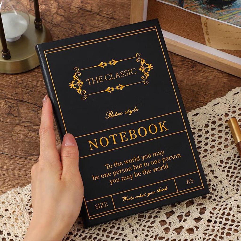 A5 Leather Student Subject Notebook, Diary, Lined Pages, Business Meeting Record Book, Notepad, Travel Log, 120 Sheets 240 Pages