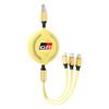 3in1 Retractable Fast Charge Data Cable USB Android Type-C IPhone for Toyota Trd GR Corolla Yaris Chr Auris RAV4 Land Cruiser Camry Highlander
