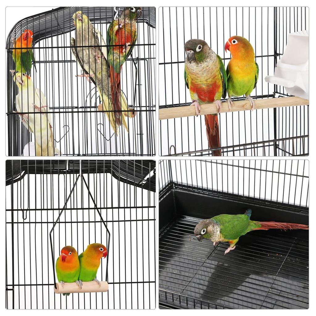 Yaheetech Клетка для птиц для нескольких роскошных скворечников с полным питомцем и подходит для мексиканских и осенних 46 см шириной x длиной x высотой большая, высокопрочная
