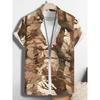 Мужская Повседневная Праздничная Одежда Рубашка ЛетняяМужчины Женщины Короткий Рукав Гавайская Модный Принт Пляжная Вечеринка Топы