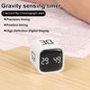 Productivity Cube Timer Gravity Sensor Flipping LED Display 4 Preset Time Dual Modes Countdown Cooking Study Mini Digital Timer