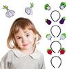 Funny Vegetable Fruit Decor Headband Spring Design Eggplant Carrot Hairband Cartoon Hair Hoop Photo Props Hair Accessories