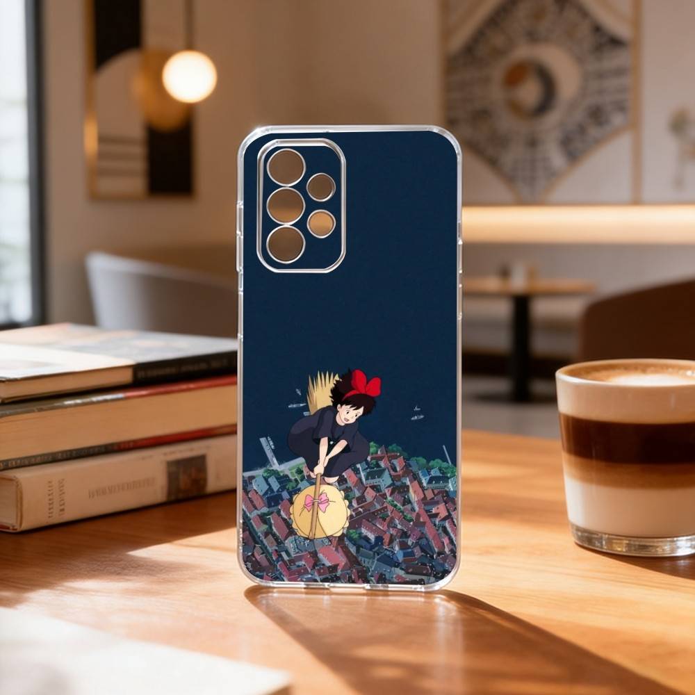 Чехол для телефона Kiki Flying Witch Delivery Service для Samsung S25, S24, S21, S22, S23, S30, Ultra, S20, Plus, Fe Прозрачный чехол