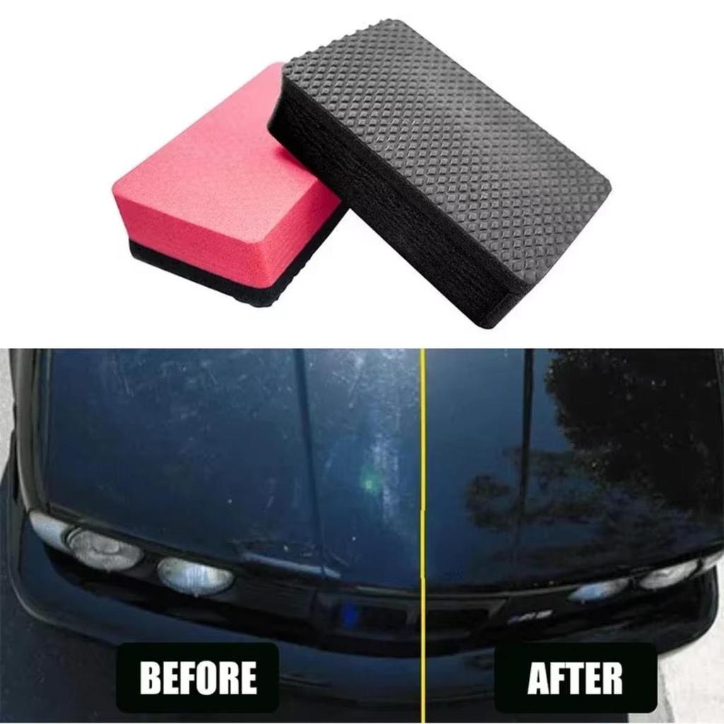 Car Scrub Pad Scrubing Sponge Auto Beauty Care Vechile Cleaning Scrubber Washer Washing Remove Contaminants Brush Tool
