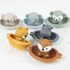 Folding Tower Floating Shower Toy Animal Designs Stacking Boat Toys  Infants Toddlers