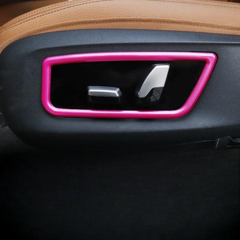 For BMW 5 Series G30 2018-2023 ABS Carbon Fiber Car Seat Decoration Frame Cover Trim Interior Car Accessories
