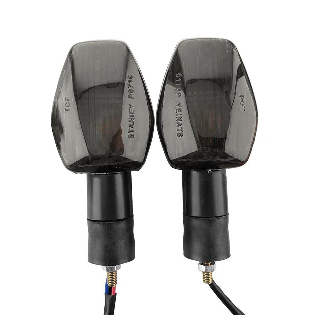 1 Pair Motorcycle Turn Signal Lights Indicator Turn Signal Indicator Lamp Fit for Honda VTR1000F Superhawk 1000 1997-2005 (Smoke)