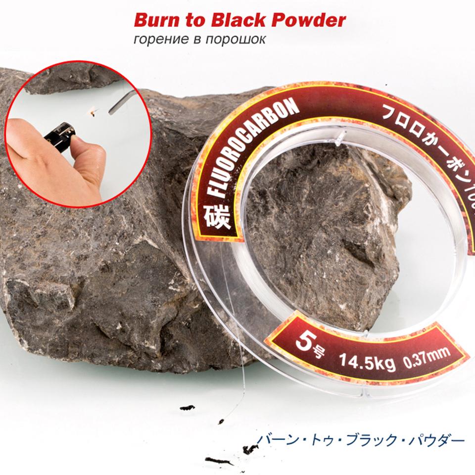 WALK FISH 100% Ture Fluorocarbon Fishing Line 50M 100M Super Strength 0.14-0.6mm Monofilament Carbon Fiber Leader Fishing Line