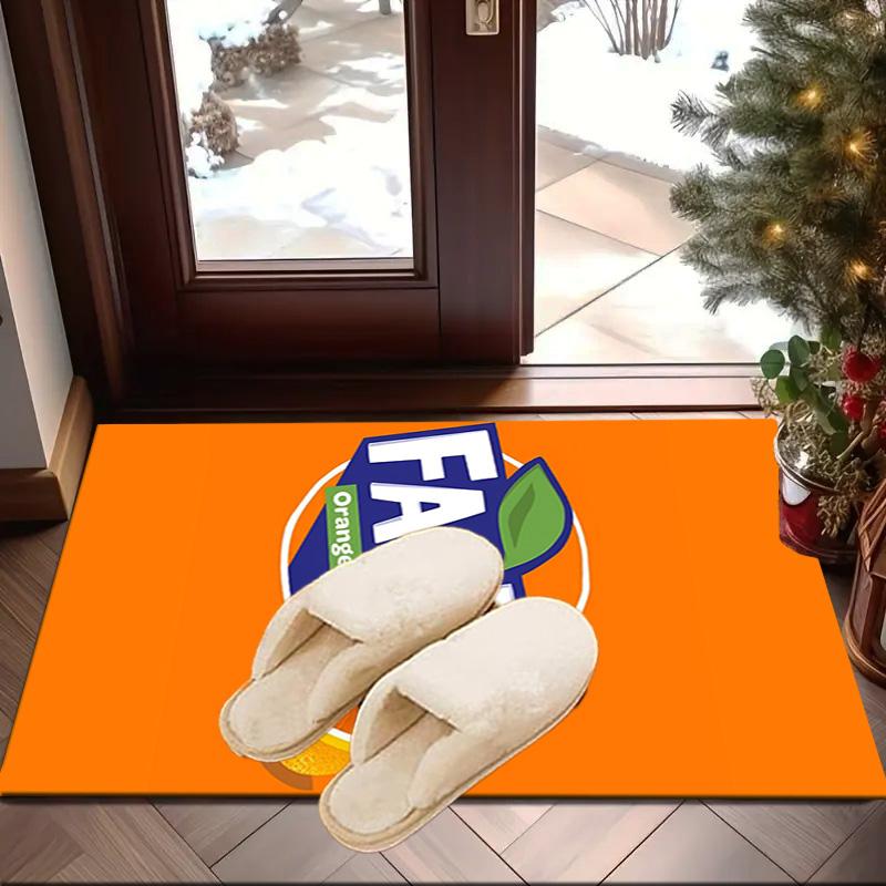 Коврик Fanta Orange Refreshment Area Коврик для офиса, Коврик под стул, Декоративный ковер Гостиная спальня Коврик, Большой размер Подарки для фанатов Рождественские подарки