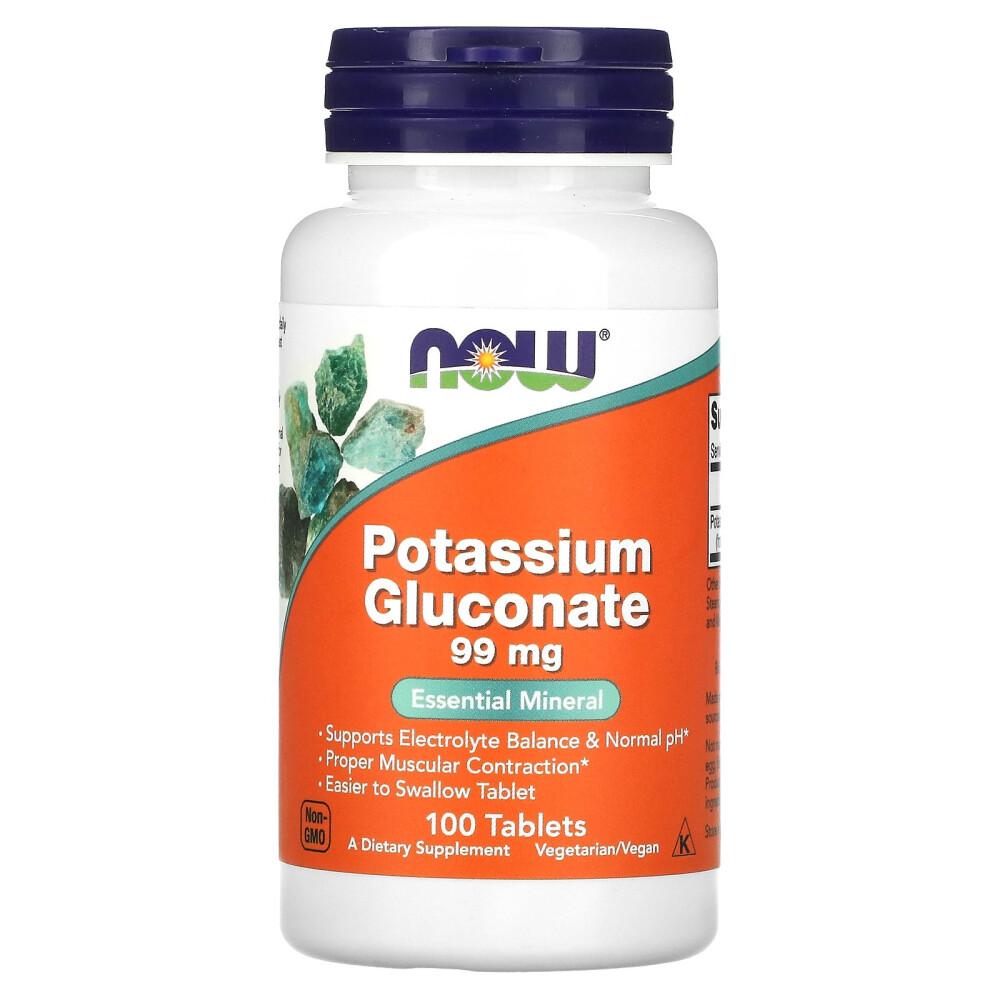 NOW Foods Potassium Gluconate 99mg - 100 Tablets