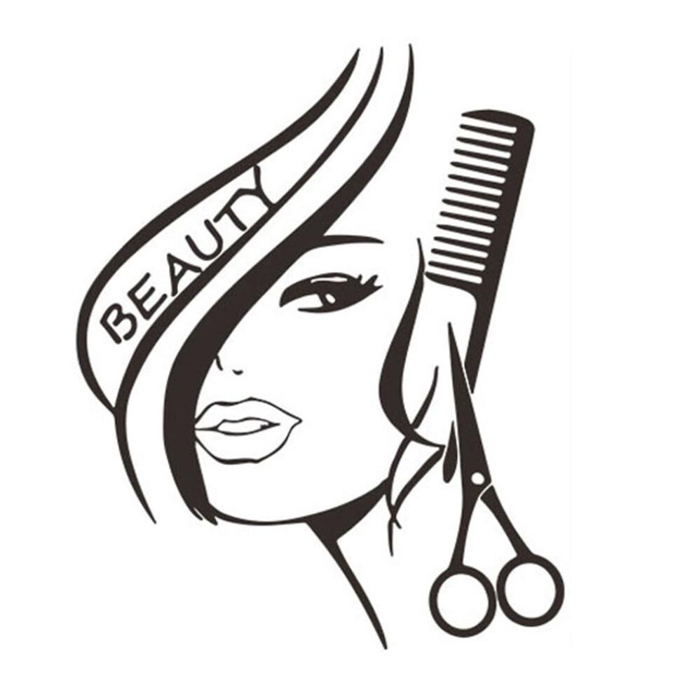 Wandtattoos Wandsticker Salonsticker Schwarz, 2pc