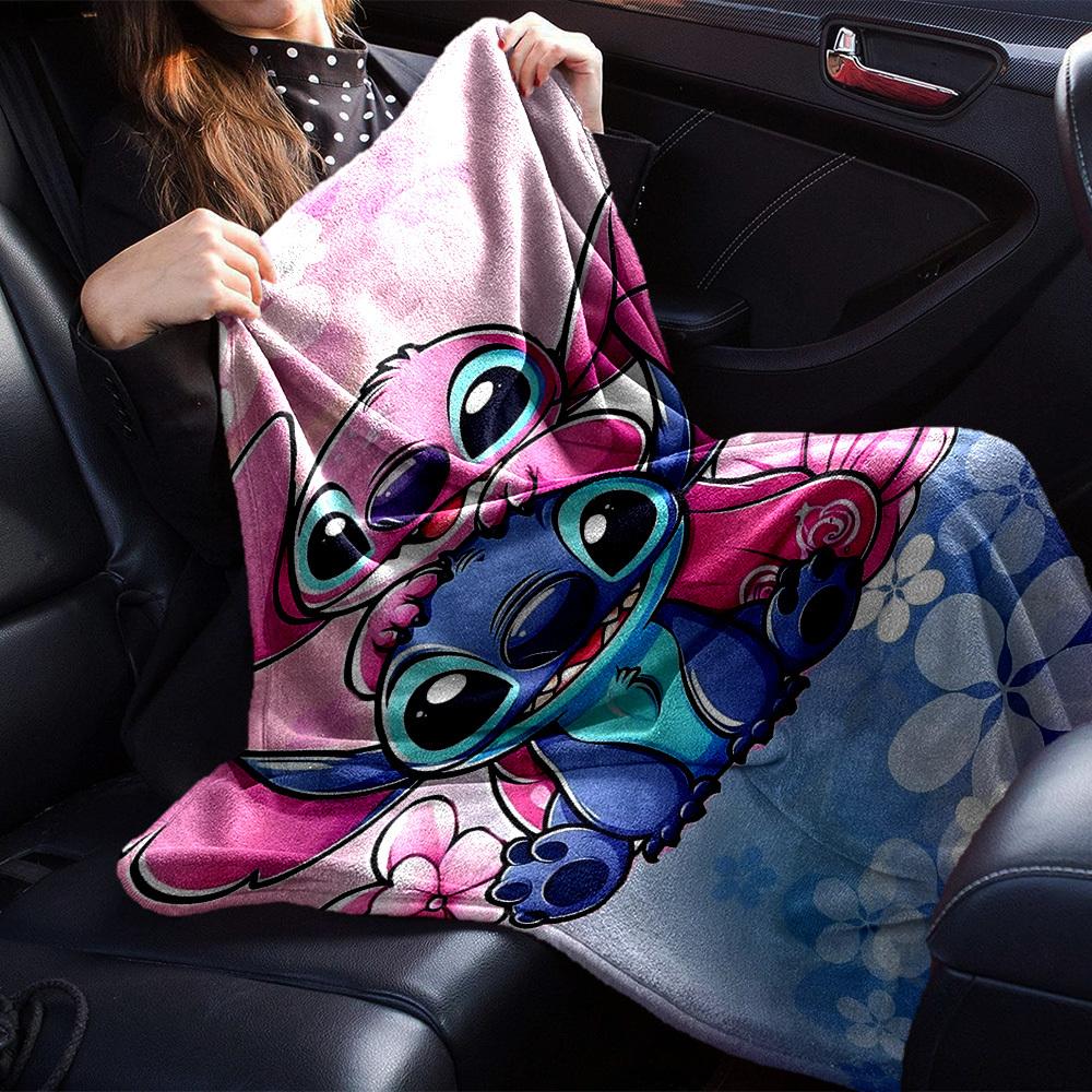 1 шт. Стич Милое одеяло Легкий фланелевый плед для дивана кровати Путешествия Кемпинг Гостиная Офис Диван Кресло