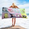 Sanrio Characters Beach Towel 2D Single Print Colorful Travel Accessory Absorbent Soft Adorable Cartoon-Themed Durable Beach Use