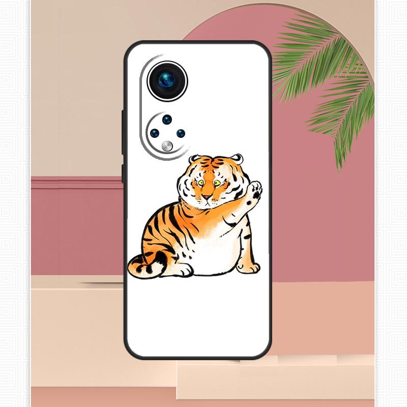 Мультяшный забавный чехол 'Жирный тигр' для Honor Magic 8 Pro 7 6 5 Lite Honor 200 400 X9c X9b X9a X8b X8a X8c 50 70 90