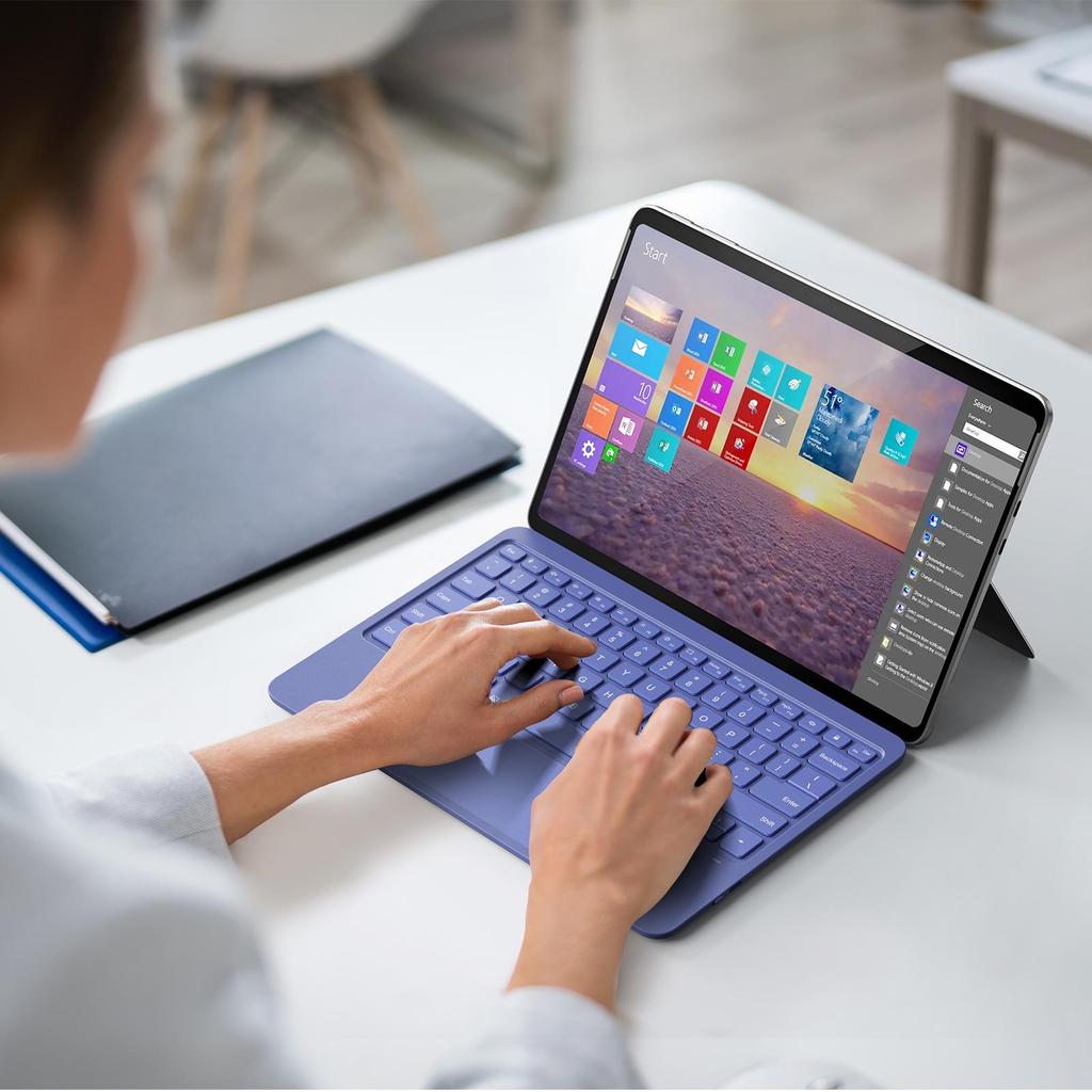 Совместимая магнитная Bluetooth-клавиатура для Microsoft Surface Pro 12 с семицветной подсветкой
