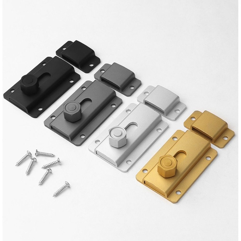 Creative Aluminum Alloy Door Latch Hardware Anti-theft Security Bolt Latch Durable Door Lock Buckle Cabinet