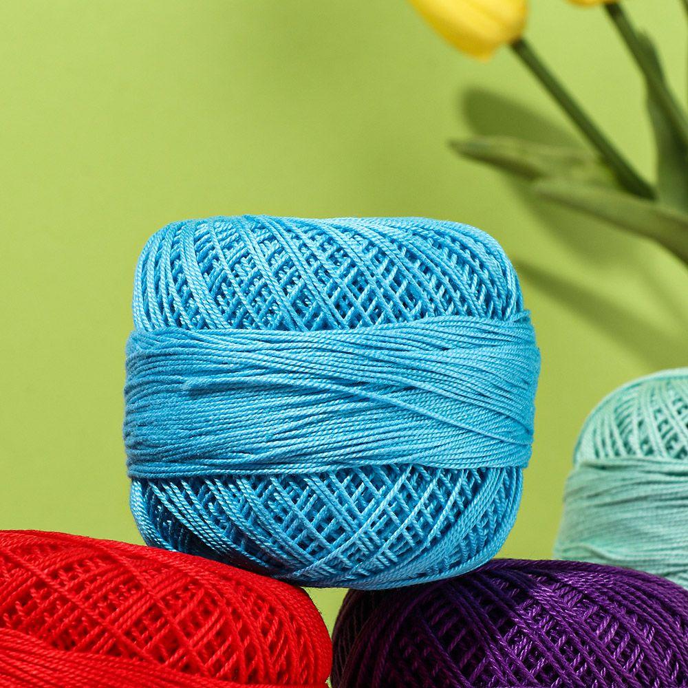 Легкая пряжа из чистого хлопка с кружевом для вязания крючком и спицами - Доступно несколько цветов