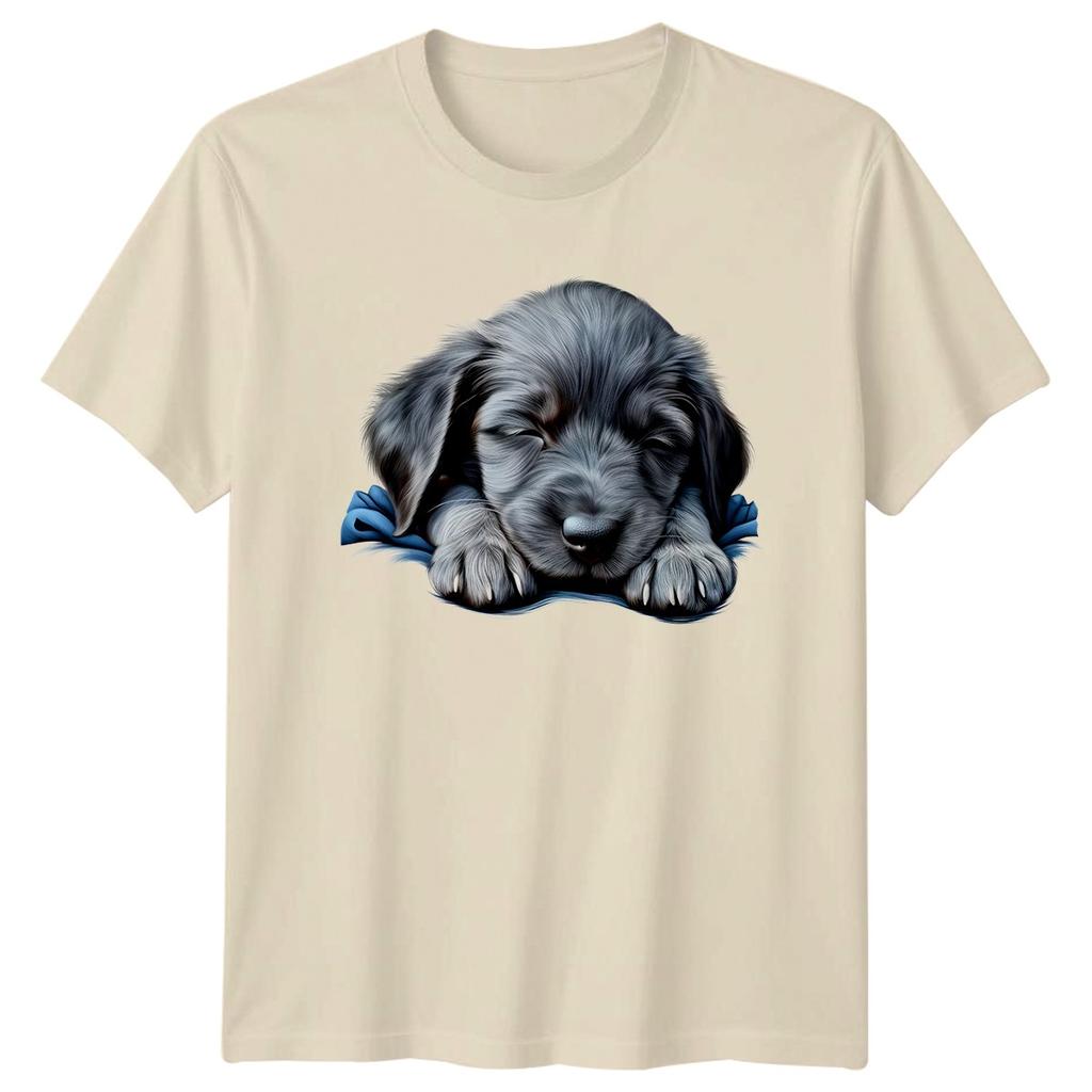 Sleeping Puppy Dog Animals Mens T-Shirt Womens Tee Graphic Unisex Top