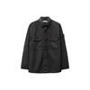 Ss23 Double Pocket Single-Breasted Solid Color Collar Jacket Men Jacket Charcoal-Gray 7815115WN-V0165