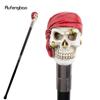 Белая Смоляная Голова Черепа Красный Шарф Трость Модная Декоративная Стальная Палка Для Выступлений Джентльмена Сценическая Трость 93 см
