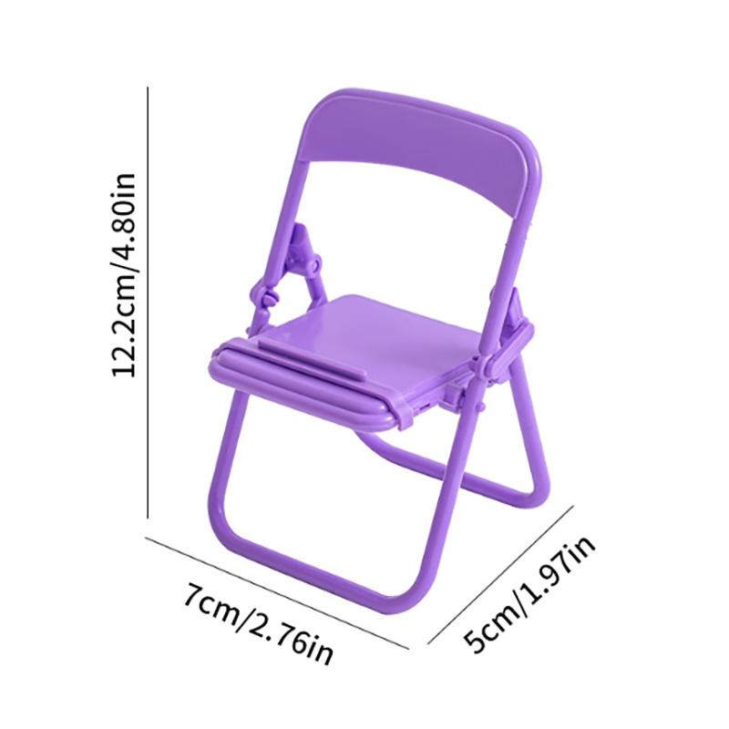 Мини-стул в форме стула, подставка для мобильного телефона, портативный, милый, красочный, регулируемый складной стул, настольный держатель для ленивого телефона для сотового телефона
