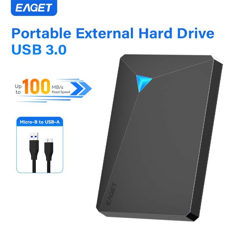 EAGET Портативный внешний жесткий диск HDD — ультрапортативное внешнее решение для хранения данных с огромной емкостью USB 3.0 для ПК, Mac, PlayStation