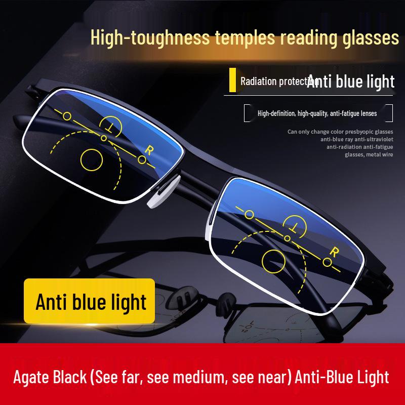 Smart Multifocal Bifocal Glasses: High-Definition, Anti-Blue Light for Men and Women