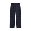 Li Ning Sports Trend Series Casual Simple Solid Color Straight Leg Knitted Sports Pants Men Bottoms Deep-Blue AKXV399-1