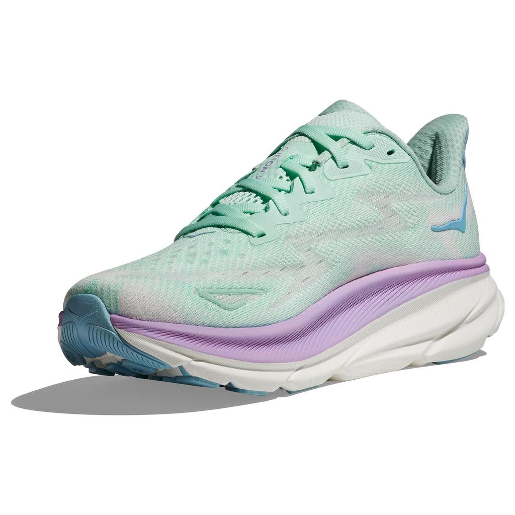 HOKA Clifton 9 Широкие Кроссовки Женские Зеленые 1132211-SOLM