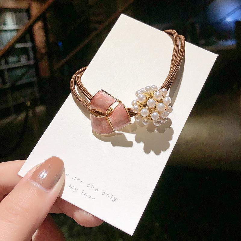 Корейские жемчужные аксессуары для волос: Простые резинки для волос и ароматные резинки для женщин