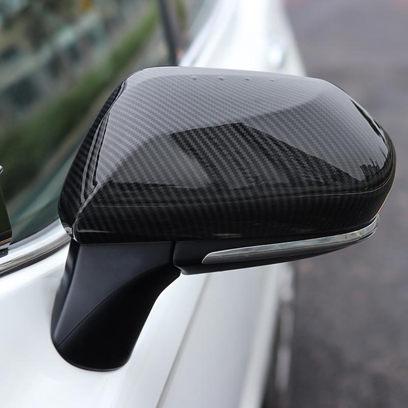 Для TOYOTA PRIUS Prime 2017-накладка на зеркало заднего вида автомобиля, аксессуары, черное боковое зеркало из углеродного волокна из углеродного волокна