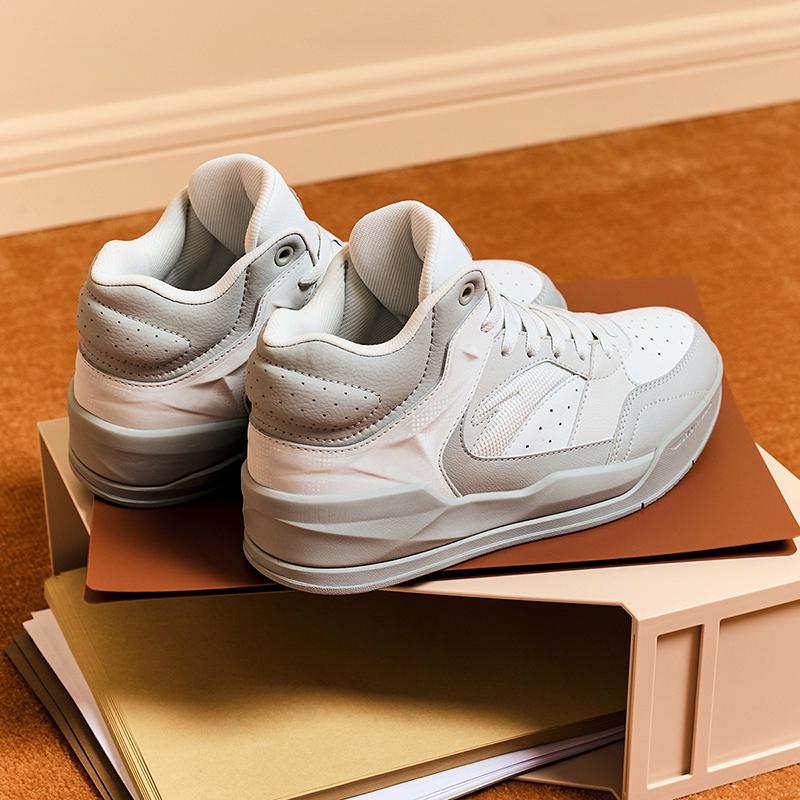 Anta 4 Carat Retro Classic High-Top Скейтборды Женские Кроссовки Серые 122448031-4