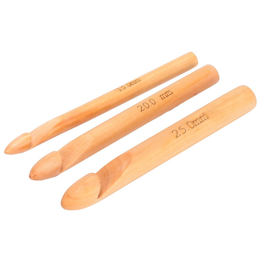 Bamboo Crochet Hook Handcrafted Knitting Needles Yarn Craft 20cmCelsius7.9in Large Crochet Hooks