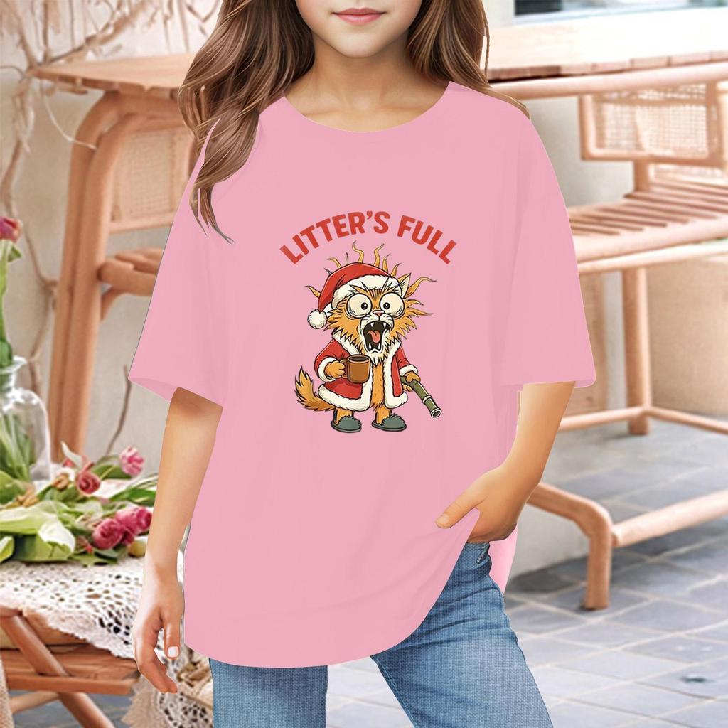 Toddler Girl Boy T-Shirts Kids Top Boys And Girls Printed Short Sleeved T-shirt 1-12Y