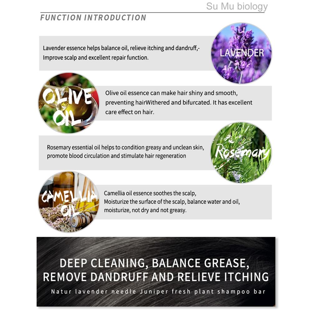 Шампунь Мыло Растительные Экстракты Твердый Шампунь Шампунь-Бар Контроль Жирности/Гладкость/Укрепление Корней Волос/Питание/Удаление Перхоти