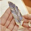Gilded Vein Feather Metal Bookmark Metal Leaf Feather Retro Bookmark  Birthday Gift