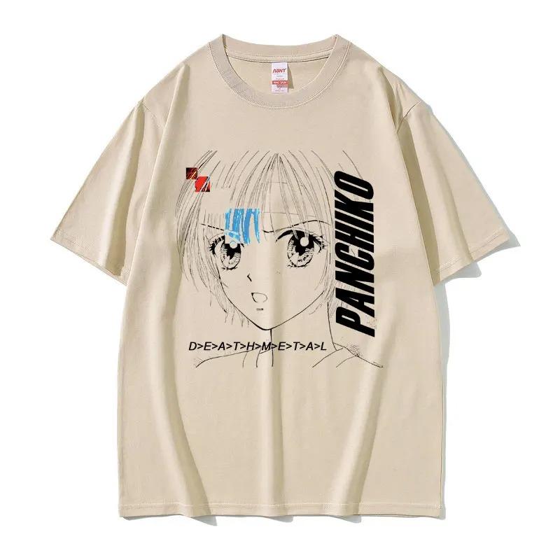 Футболка с обложкой альбома Panchiko D>E>A>T>H>M>E>T>A>L, Унисекс Lo-Fi Indie Rock Аниме Графическая футболка, Повседневная футболка с коротким рукавом, 100% хлопок