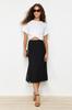 Women's Style Skirt Black Lined Tulle Maxi Knitted Skirt
