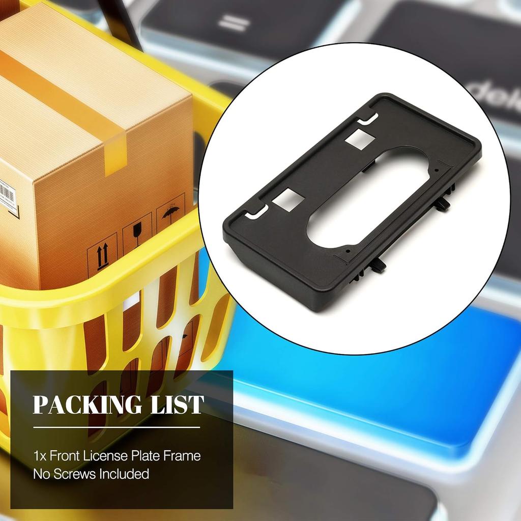 ASOOLL License Plate Bracket Only Fits for Ford F150 2009-2014 Front License Plate Frame Bracket Holder Black Bumper Mounting 9L3Z-17A385-A