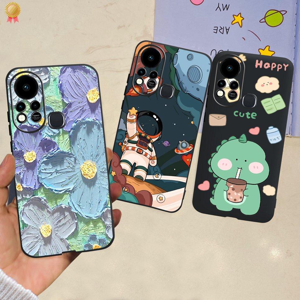 For Infinix Hot 11s Case Back Cover Clear Cute Cat Black Soft Silicone Coque For Infinix Hot11S Hot 11S Phone Case Bumper Fudna