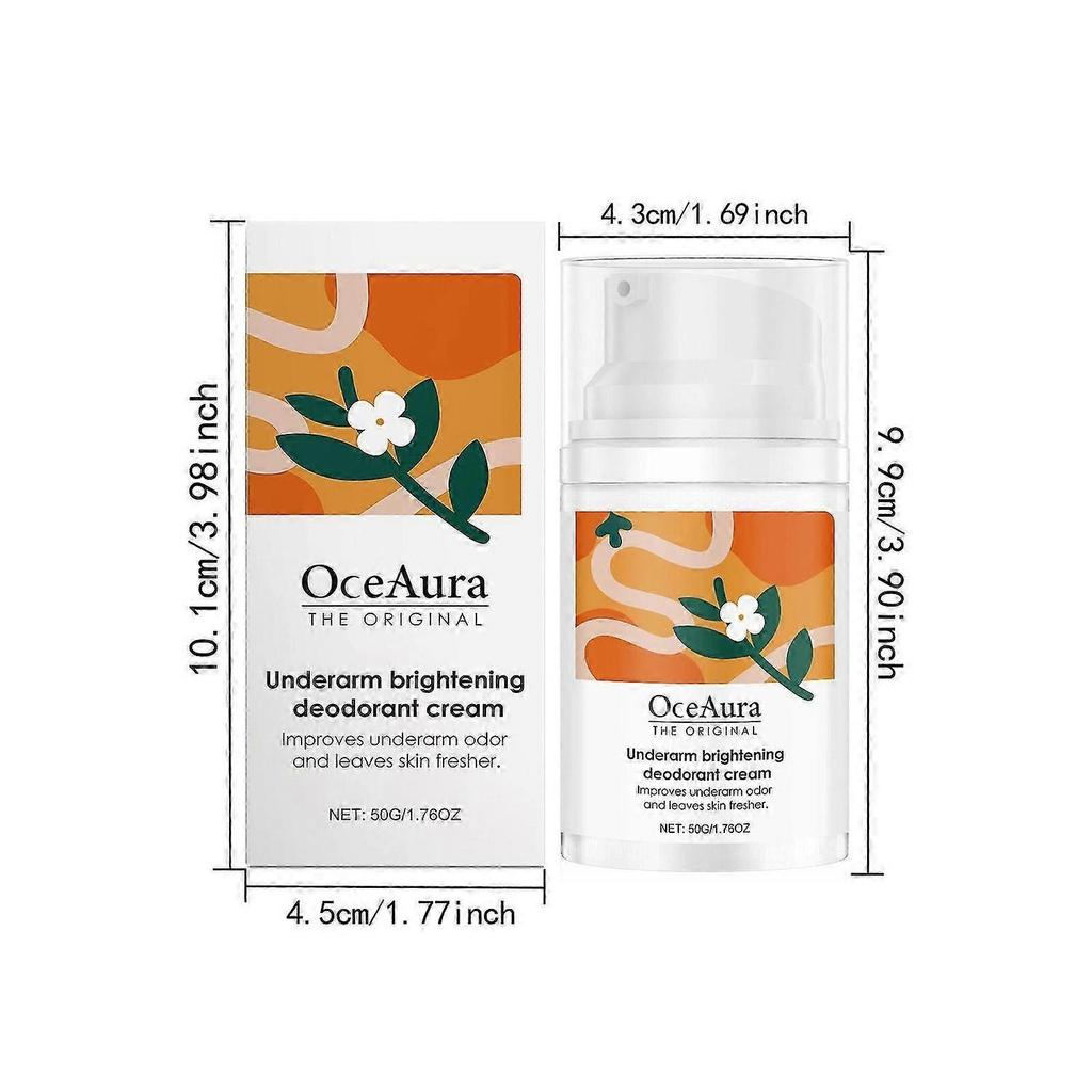 1-5x The Original Underarm Brightening Deodorant Cream for Dark Underarms Treatment, Body Odor Eliminator for Women & Men, Ingrown Hair Treatment