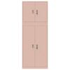 Storage Cabinet 2 pcs Pink 80 x 40 x 210 cm Steel
