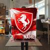 Custom Name,FC Twente Printed Flannel Blanket, soft throw for bedroom sofa, washable, Christmas present, great gift.