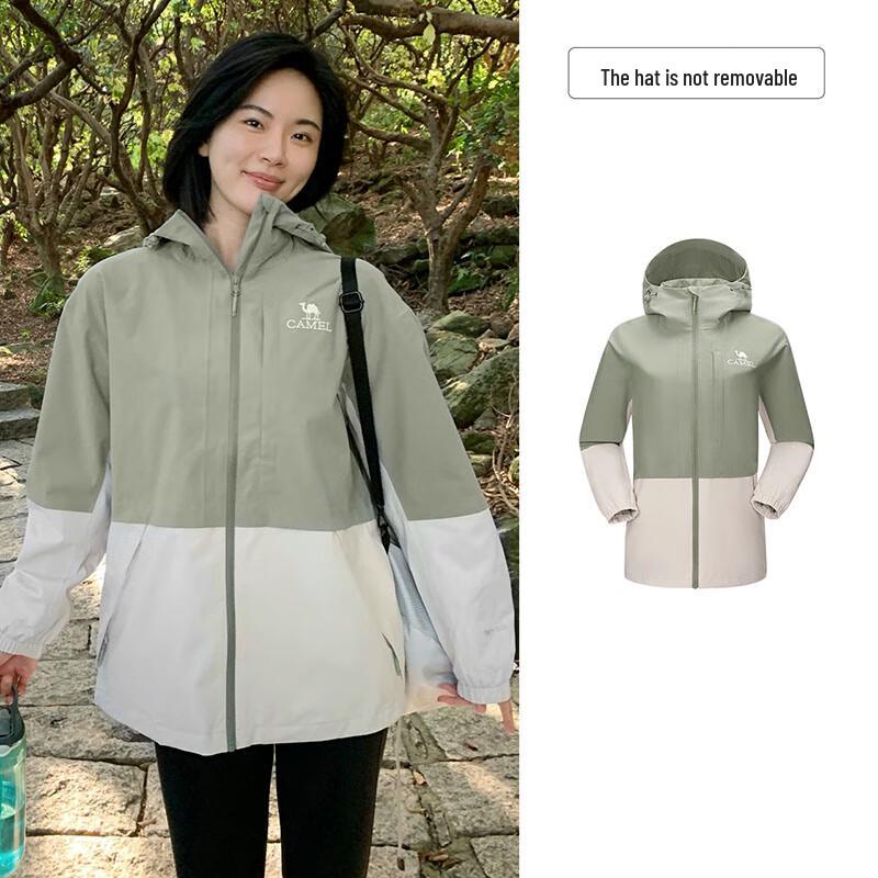 Camel Women's Single-Layer Windbreaker Jacket A23CATG013