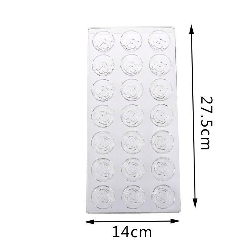 3D Chocolate Candy Bars Molds Tray Plastic Form Flowers Baking Pastry Tools